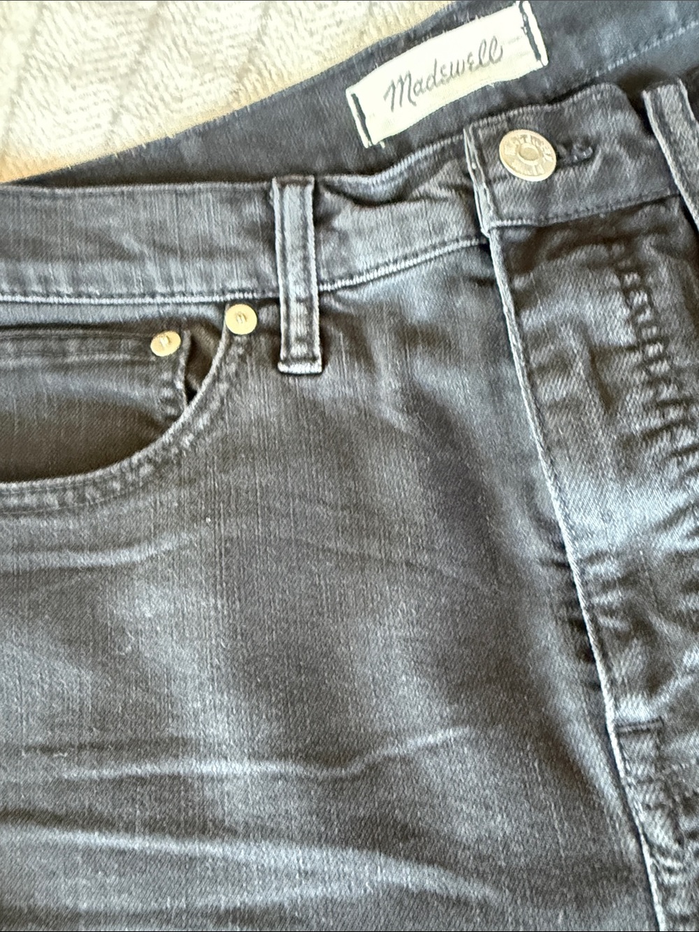 Madewell Washed Black High-Rise Jeans